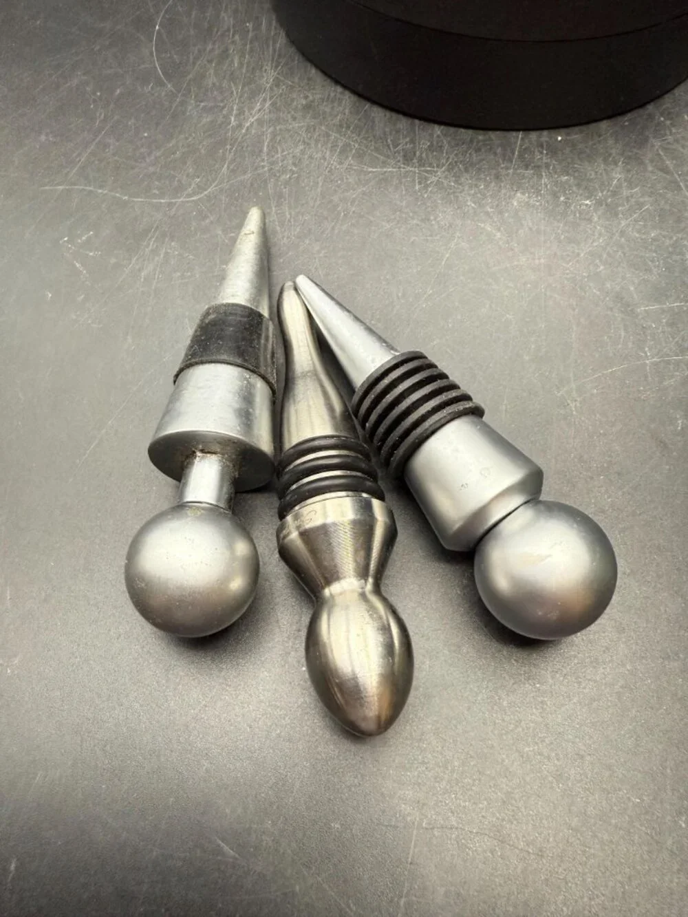 Set of 3 Steel Wine Stoppers